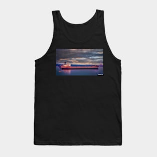 Ship in Bedford Basin at Sunset Tank Top